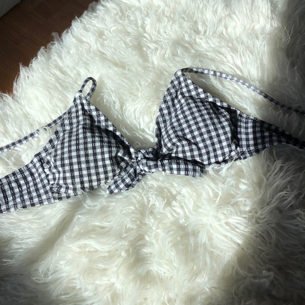 Gingham bikini top